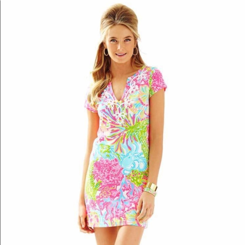 Lilly Pulitzer flirty colorful shirt dress